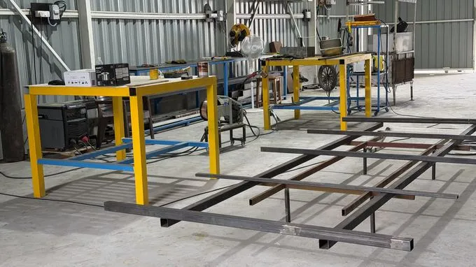 Gen-01 chassis frame under fabrication